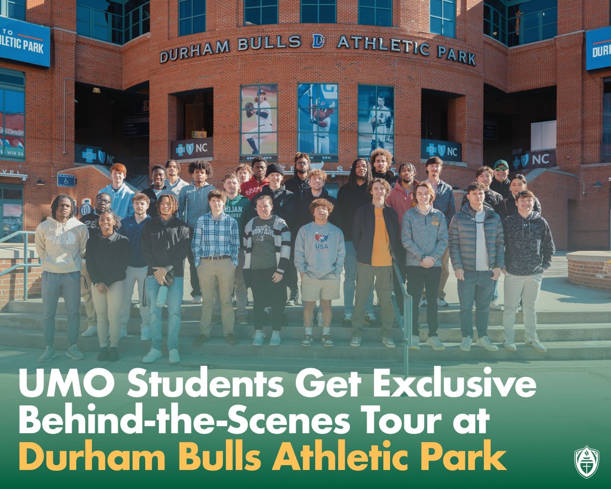 🏟️⚾ UMO Sports Management students recently toured the Durham Bulls Athletic Park, gaining insights into stadium operations, marketing, and career opportunities in the sports industry. 

Read more at the link in bio or at buff.ly/4fBgNDF ➡️ 

#UMO #SportsManagement