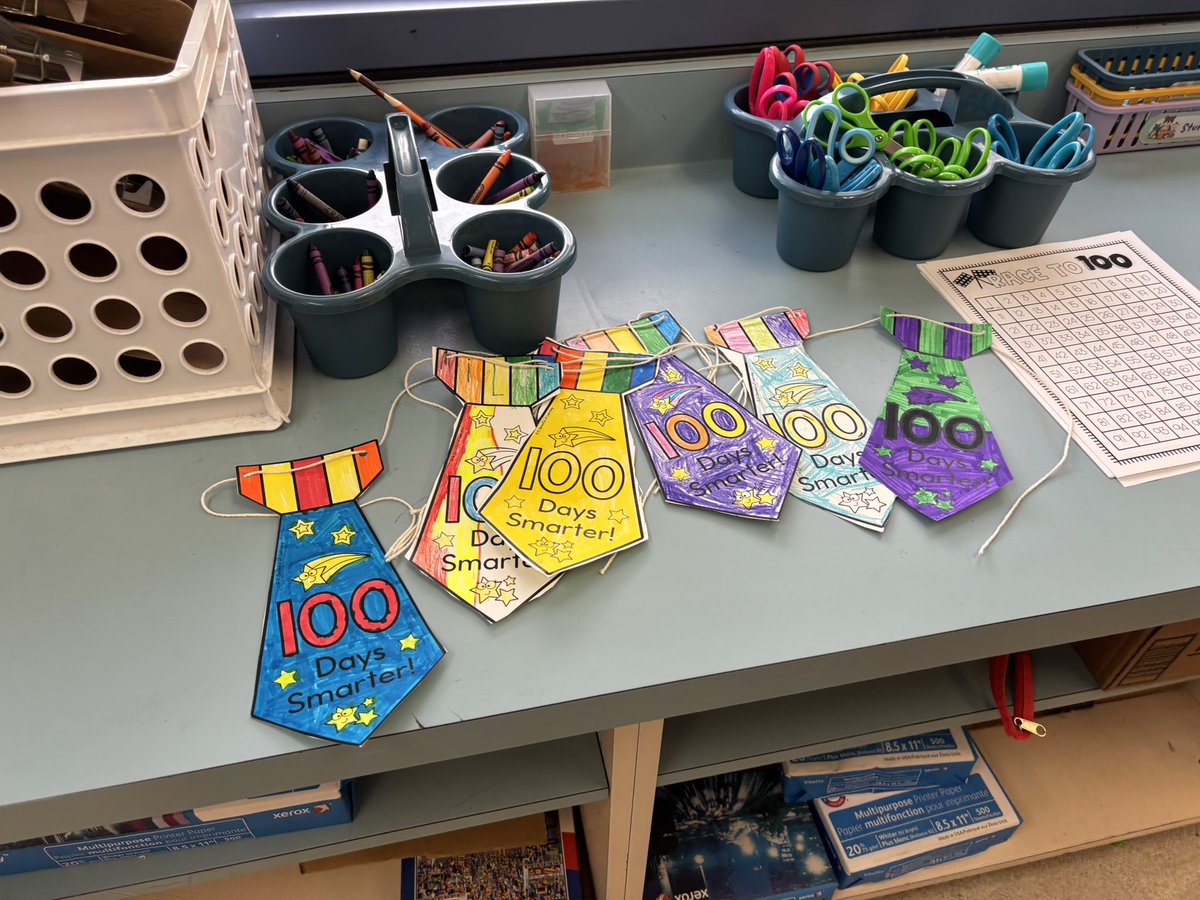 It’s day 100 at Stuart Mesa. Students dressed as if they were 100 years old, counted to 100, made 100 day necklaces, created “We are 100 days smarter” ties and so much more.