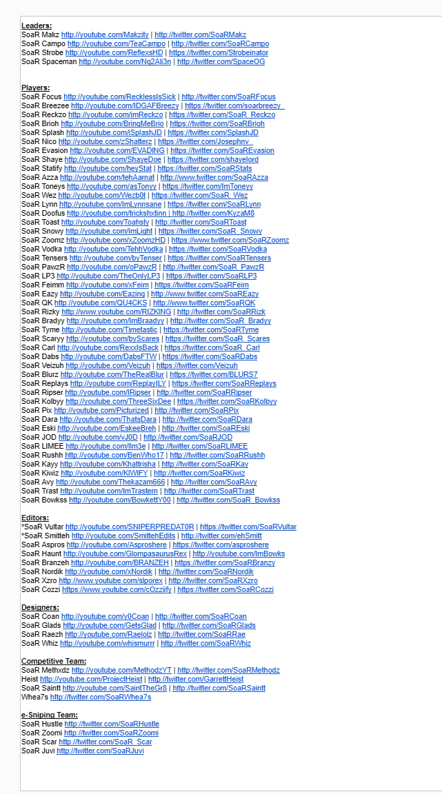 throwback to the SoaR 2013 Roster 🤯