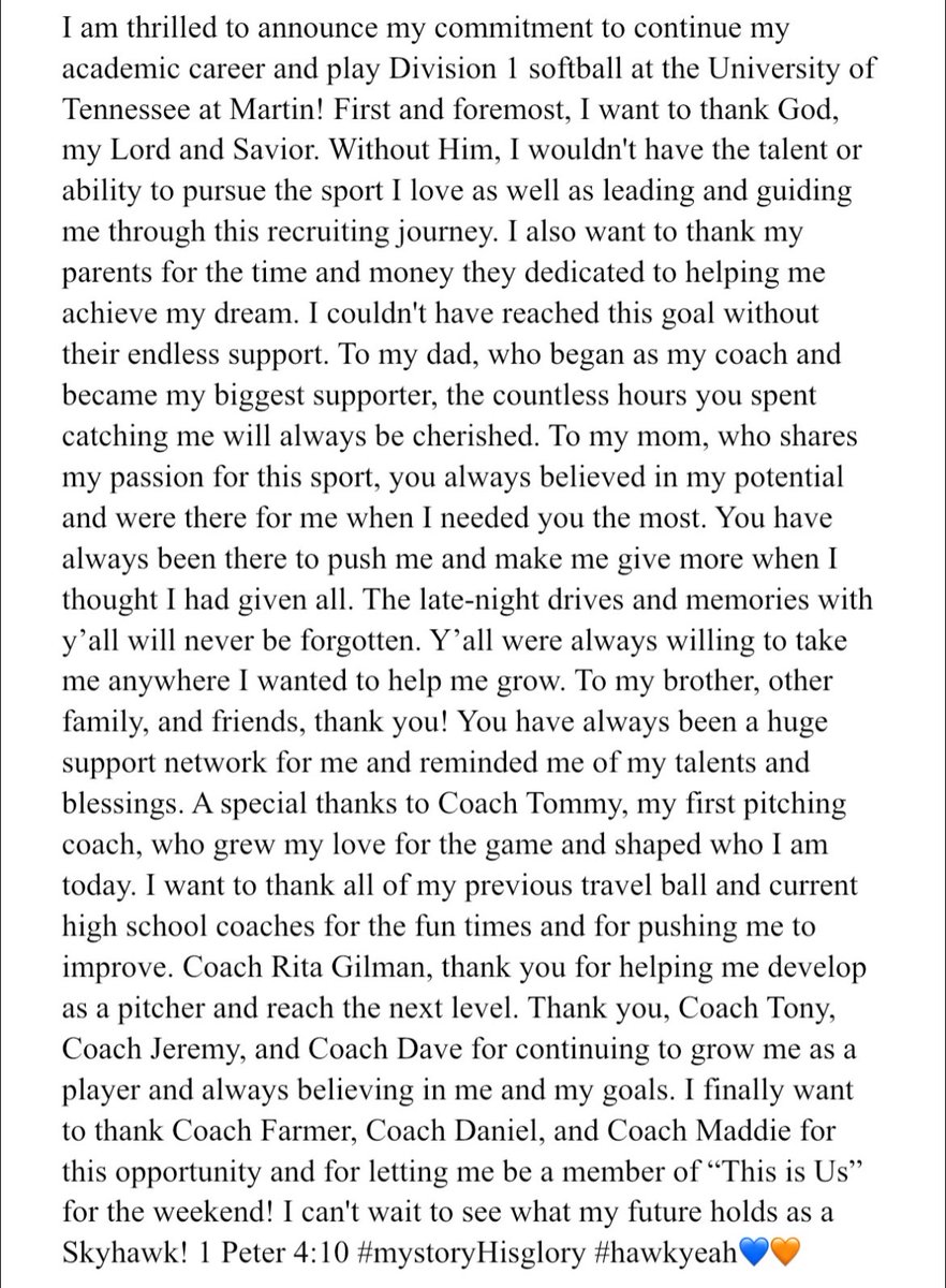 100% COMMITTED!!!💙🧡 <a href="/UTMSoftball/">UT Martin Softball</a> <a href="/ChelseaEFarmer/">Chelsea Farmer</a> <a href="/maddiebowlds/">maddie✨</a> <a href="/danlfarm/">Daniel Farmer</a> <a href="/tmood18/">Tommy Moody</a> <a href="/ritalynngilman/">Rita Lynn Gilman</a> <a href="/ScGenovese/">Carolina Elite SC National-Genovese</a>