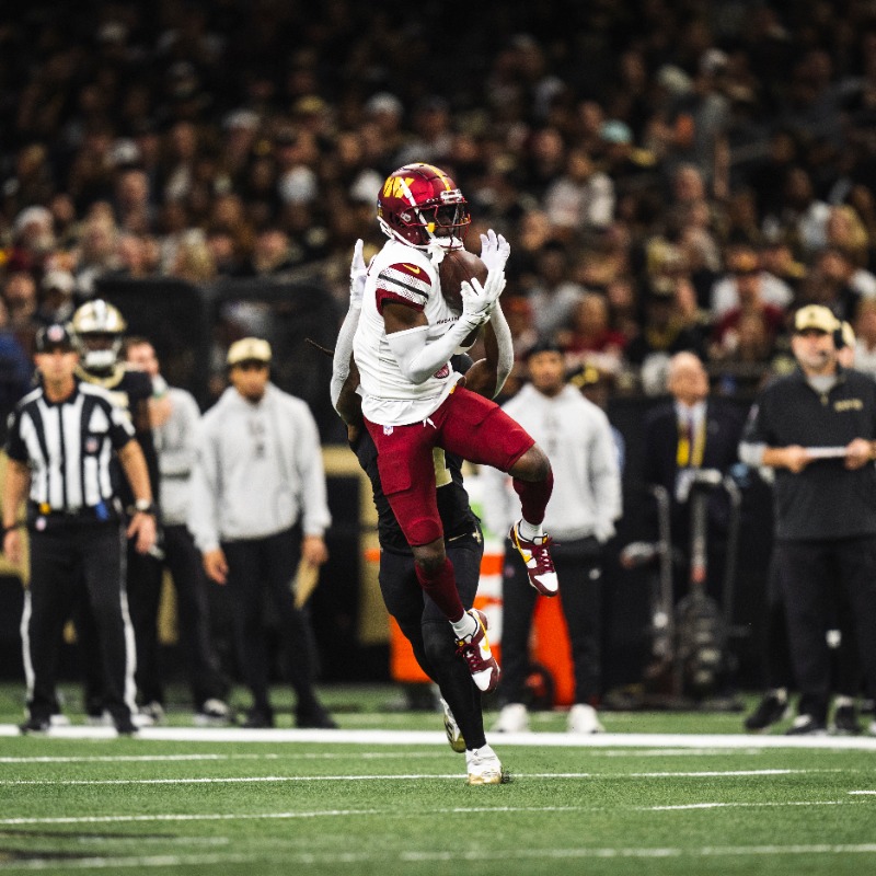 Commanders's tweet photo. .@MikeSainristil was the most utilized rookie cornerback in the NFL this past season with 1,158 defensive snaps 🥶