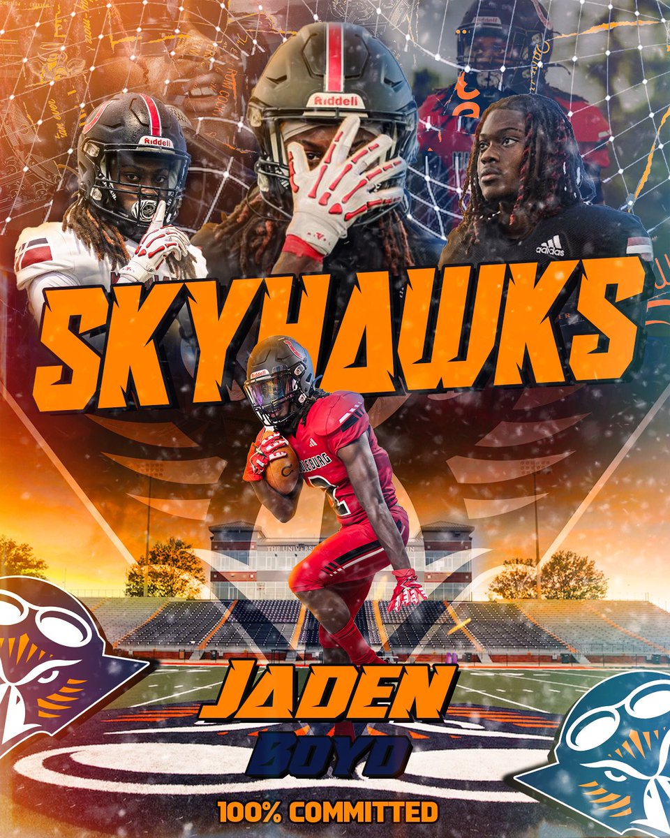 1000% Committed! #GoSkyHawks
<a href="/coachTJ_UTM/">TJ Jefferson</a> <a href="/UTM_FOOTBALL/">UT Martin Football</a> <a href="/coachwolfe16/">Ryan Wolfe</a> <a href="/RecruitingBh/">BH Recruiting Assistance</a> <a href="/bhernyscoutguy/">Brian Herny</a> <a href="/DuvalSports/">Duval Sports</a>