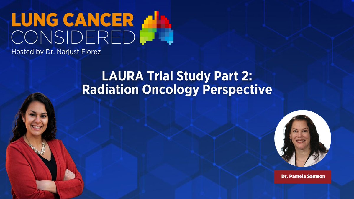 IASLC's tweet photo. Catch the new episode of #LungCancerConsidered as @NarjustFlorezMD and @samsonpp discuss the recent FDA approval of osimertinib after chemo-radiation in EGFR-positive #NSCLC, based on the LAURA trial.
๐ Listen now: https://t.co/e4kQGcEpKo
#LCSM #EGFRpositive #LAURAtrial https://t.co/YofzcwTJqC