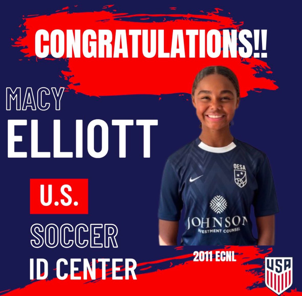 ohioelite's tweet photo. Congratulations to Lindsay, Liana, and Macy!  They have been invited to the upcoming U.S. Soccer ID Center in Carmel, IN! https://t.co/kGv3QBou0p