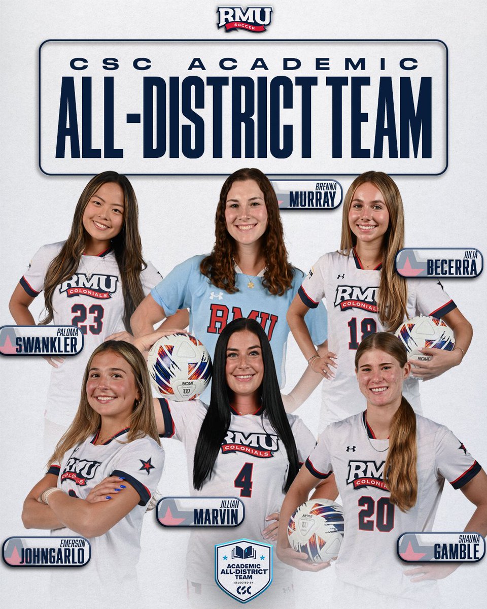 Let's give a round of applause to these six amazing student-athletes👏👏👏

Murray, Swankler, Marvin, Johngarlo, Gamble and Becerra Earn CSC Academic All-District Honors📚

📰: bit.ly/4hLxbmn

#BobbyMo