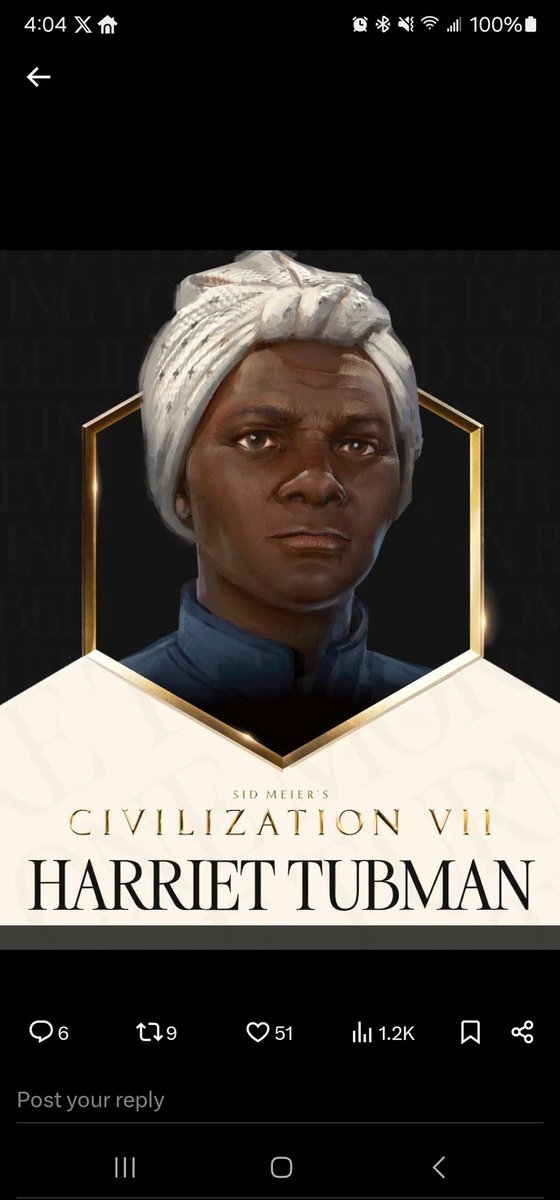 TheBurlyGamer's tweet photo. @CivGame Seems fitting #BlackHistoryMonth https://t.co/2IvlifhBep