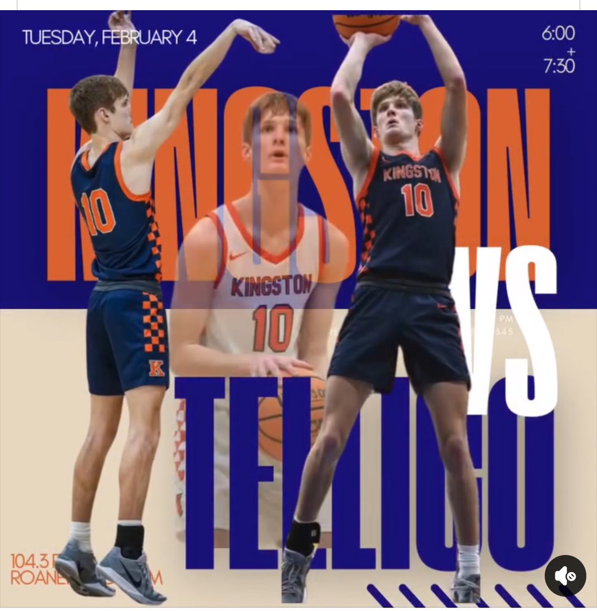 BIG GAME DAY!!!!! First 166 KES-CMS-RCHS students get in free!!!!! KES students must have a parent present!

Kingston hosts Tellico Plains
Go Jackets!

Girls 6:00
Boys 7:30

🧡💙🧡💙