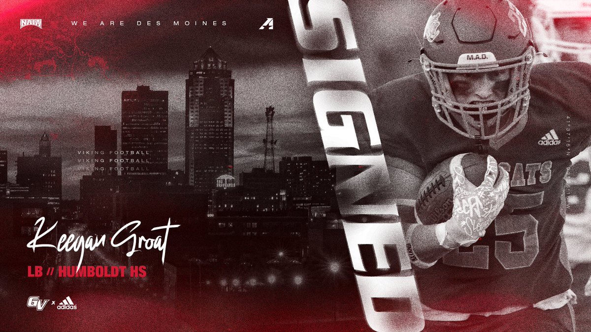 𝐒𝐈𝐆𝐍𝐄𝐃‼️

Welcome <a href="/keegangroat/">Keegan Groat</a> to the Viking football family!

🎞️ ow.ly/gU7S50UTBaE