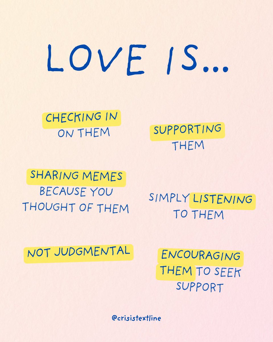 Need a little extra love today? We’re here for you, no matter how big or small your problems may seem. Text SHARE to 741741 for support. 📲