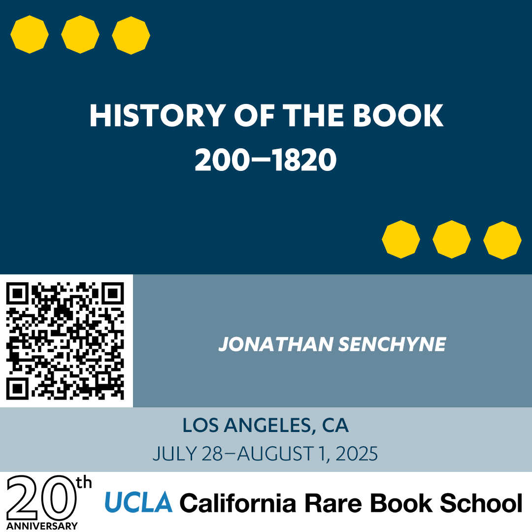 From manuscripts to print, this course offers an inclusive survey of book history, ideal for those new to the subject! Explore technological transitions from the manuscript codex to movable type and beyond.

#BookHistory #PrintingRevolution #Manuscripts #MovableType #RareBooks