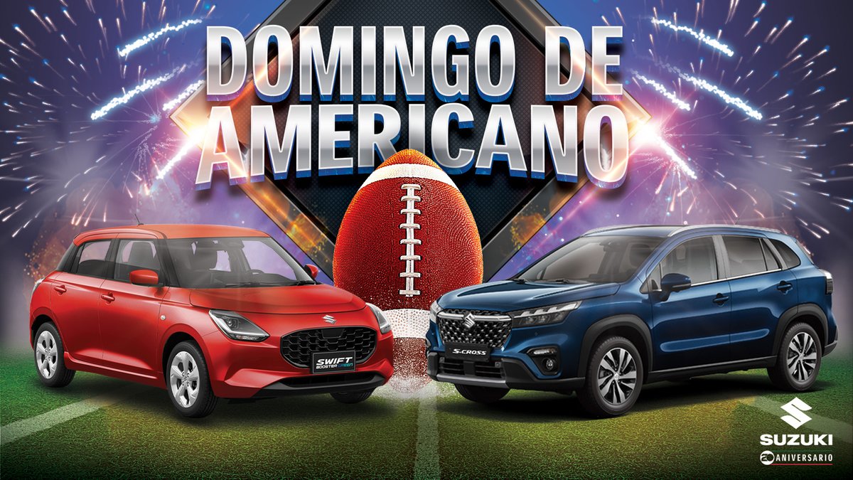 Suzuki_Mex's tweet photo. ¿Con quién vas hoy #SUZUKILover? 🏈
Ya estamos listos para la carne asada. 🍖 https://t.co/XaikOgOIMg