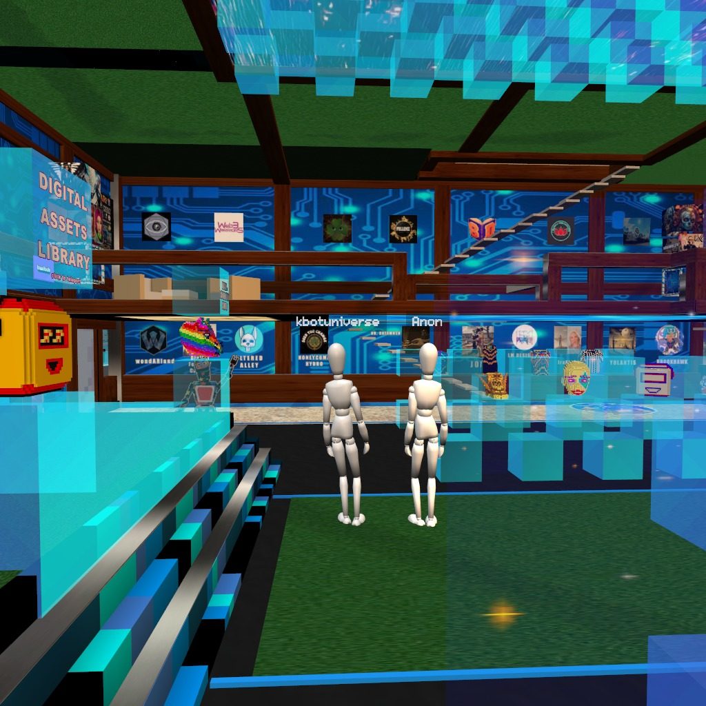 “Preparing for the #digitalassets #crypto #ai revolution in the #metaverse both centralized and decentralized.” - at Avatar Convention Center - by kbotuniverse voxels.com/play?coords=N@…
