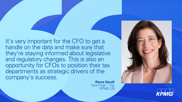 dschultz_16's tweet photo. Rema Serafi, Vice Chair of Tax at KPMG, discusses the Trump Administration’s focus on tariffs, and the “Tax Policy Trifecta”. The trick to navigating it all? Harnessing data, modeling, planning, and tools like the KPMG Digital Gateway platform. Read more. https://t.co/9TyAcqbAZy https://t.co/9b8ogl9uGp