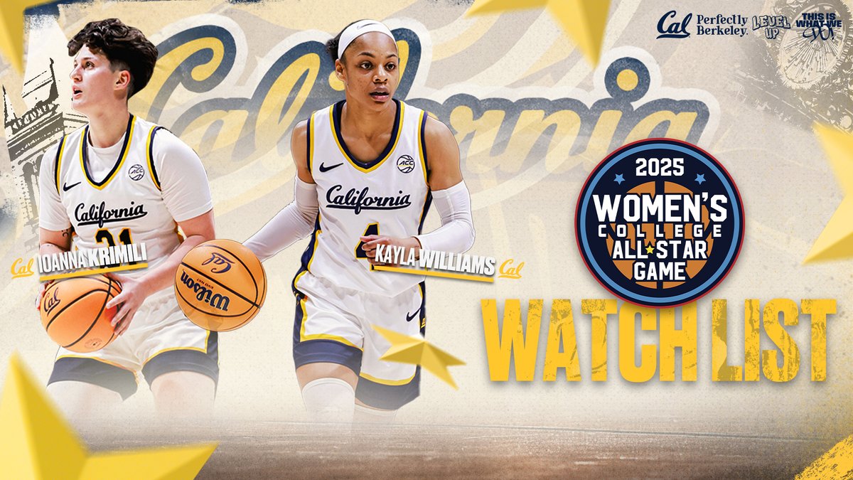 CalWBBall's tweet photo. Among the nation’s elite seniors. 🌟👀

Congrats to @IIkrimili and @kayla_bucketz  for being named to the 2025 Women’s College All-Star Game Watch List!

📰: https://t.co/cqDFihPtpC
 
#LevelUp | #GoBears | #ThisIsWhatWeDo https://t.co/L9SZ2Jtiak