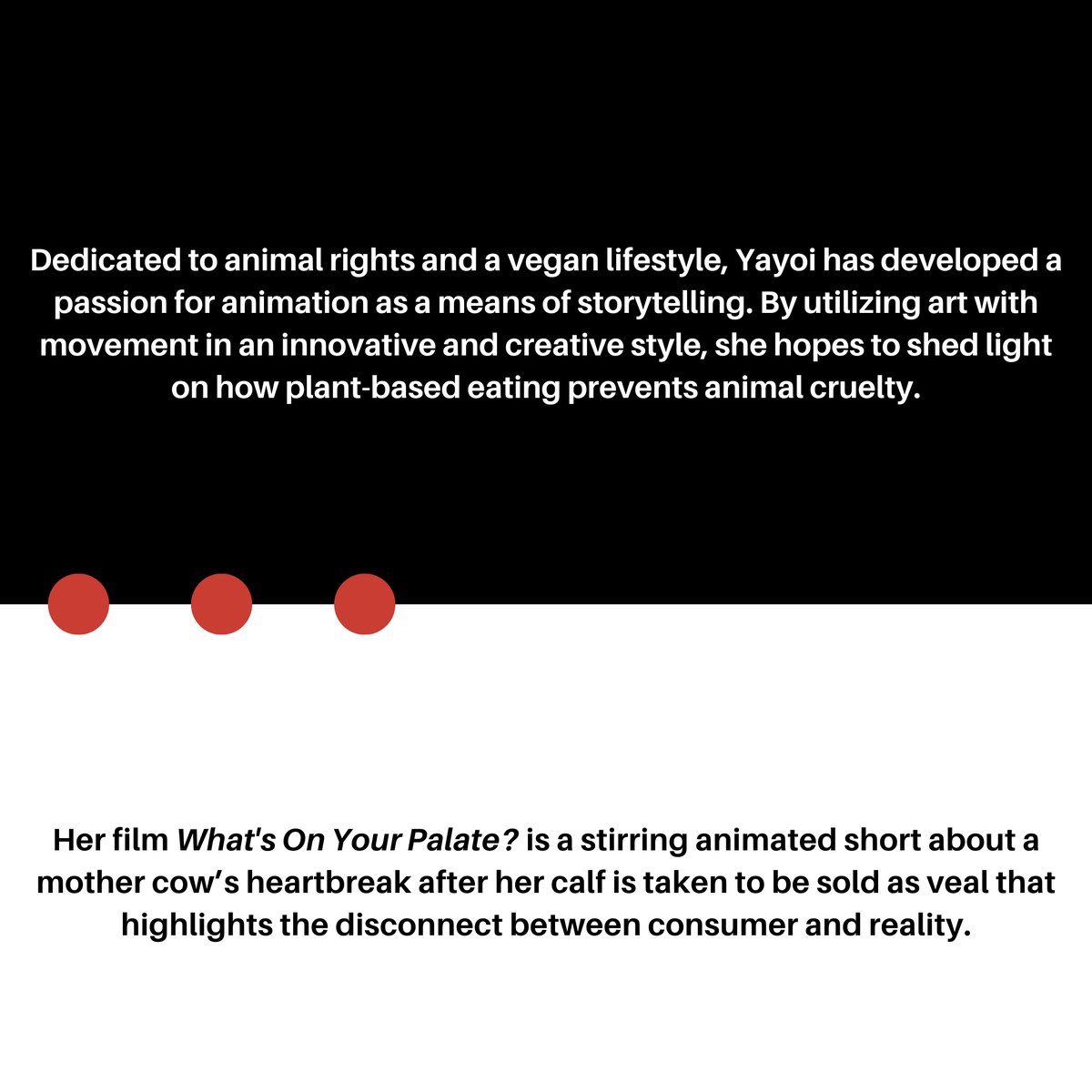 Want to know more about the people behind the projects? Check out our Filmmaker Spotlight Series! This is Yayoi Lena Winfrey, one of our grant winners. Read on to learn more about her and her awesome work! 🎬🌿<a href="/watermelonsushi/">Yayoi L Winfrey</a> 

#films #grants #vegan
