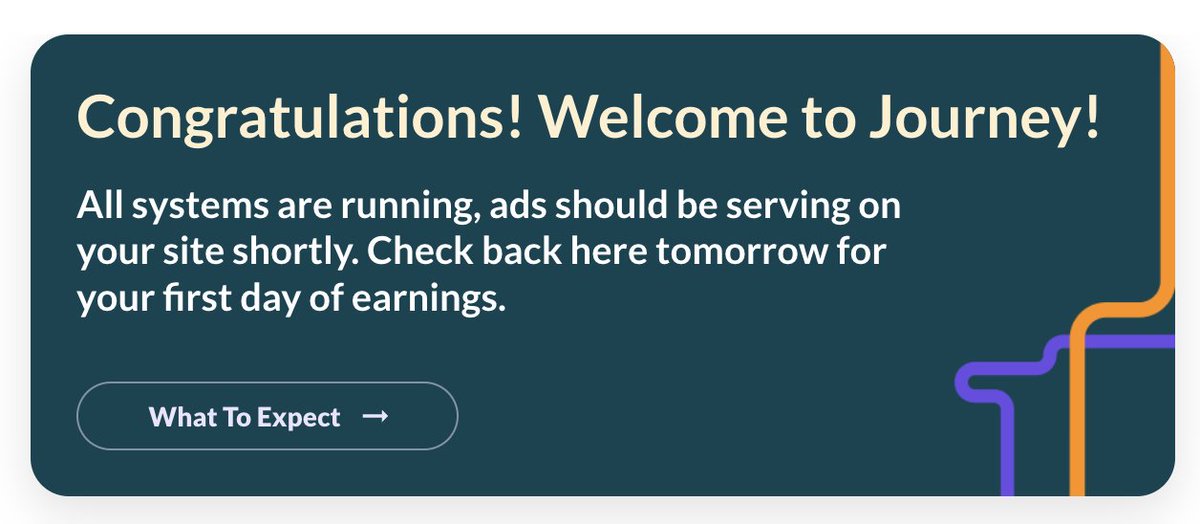 Finally was approved to use Journey by <a href="/mediavine/">Mediavine</a>!