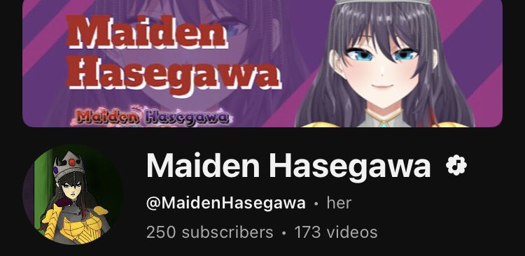 MaidenHasegawa's tweet photo. THANK YOU ALL SO MUCH FOR 250 SUBSCRIBERS!!!!! MAKING MY DREAM OF BEING A YOUTUBER (yes YouTuber, VTuber is an extension of that) COME TRUE - I LOVE YOU AND WILL CONTINUE BEING THE BEST 🫶🫶🫶 https://t.co/0tCbap53pA