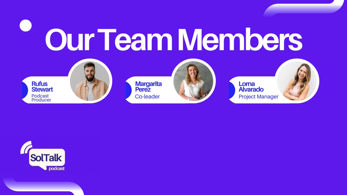 SolTalkPodcast's tweet photo. HERE WE ARE, this is us,a family, three experts in the field, ready to revolutionize information on Solana. https://t.co/IlL3a2g4td
