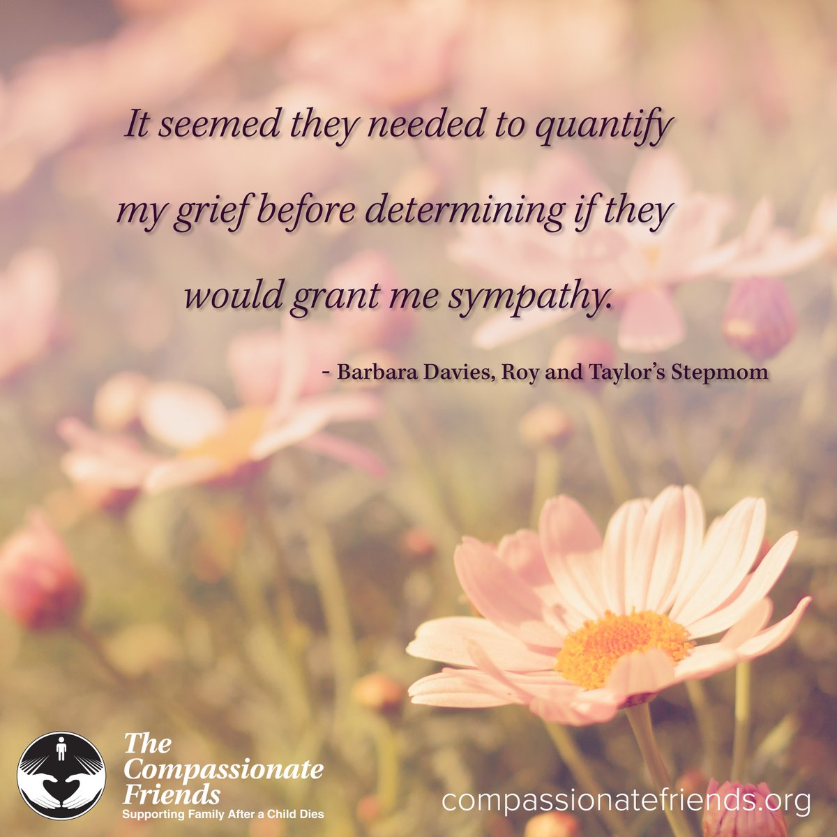 TCFofUSA's tweet photo. Have you ever felt you need to quantify your grief? Barbara Davies shares in her article, "Just a Stepmom." Visit our website to read the full article. https://t.co/EstD5skkL8