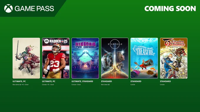 【Game Pass】Obsidianの新作RPG『Avowed』含む3本追加&『Starfield』含む3本が「Standard」向けに開放-2月中旬までの追加リスト公開『Starfield』も間もなく「Xbox Game Pass Standard」向けに開放されます。 