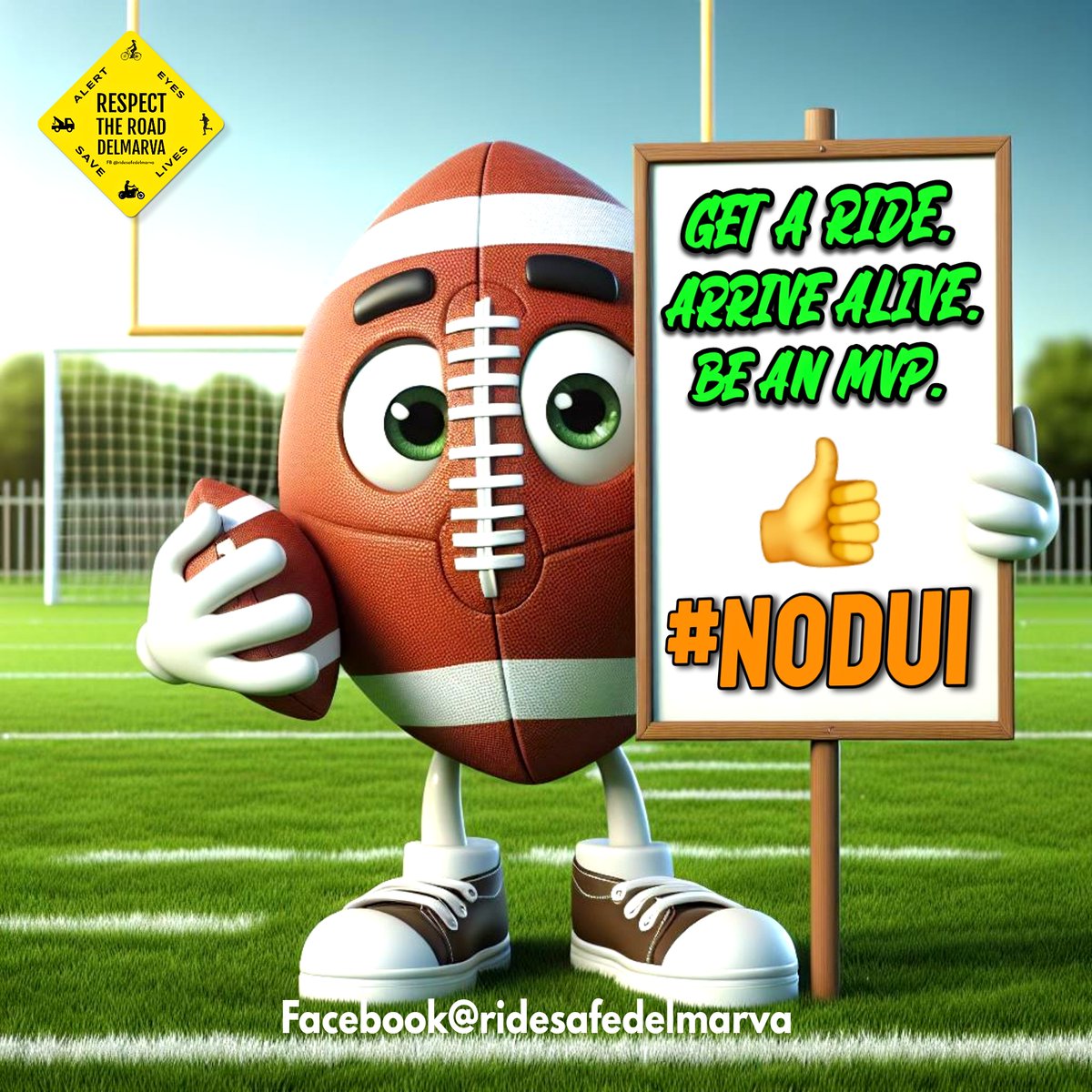 ridesafedp's tweet photo. Hey America! We're counting on YOU to be the MVP this Sunday and ensure a safe ride home. #safetyforthewin #getaride #nodui https://t.co/zflTixKoNE