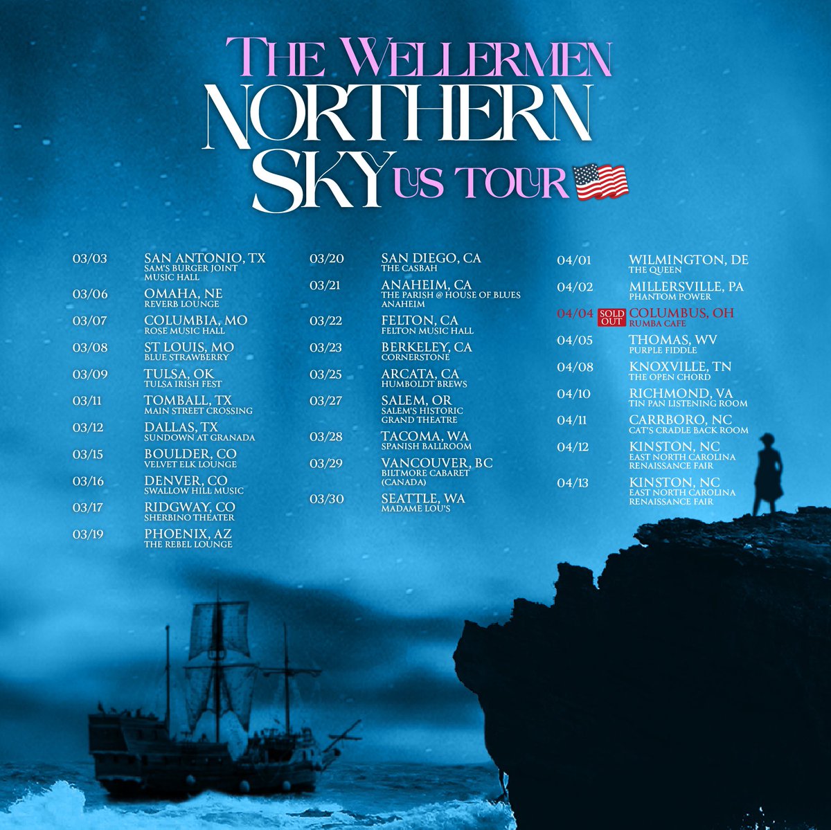 TheWellermen's tweet photo. Tour Update! 🚨

We are super excited to play the @BStrawberrySTL 8th March! 🩵

Ticket link: https://t.co/cTxhwzFoCR

#TourUpdate #StLouis #BlueStrawberry #thewellermen #folkmusic #northernsky #folkmusictour https://t.co/uUzmtpcaE3