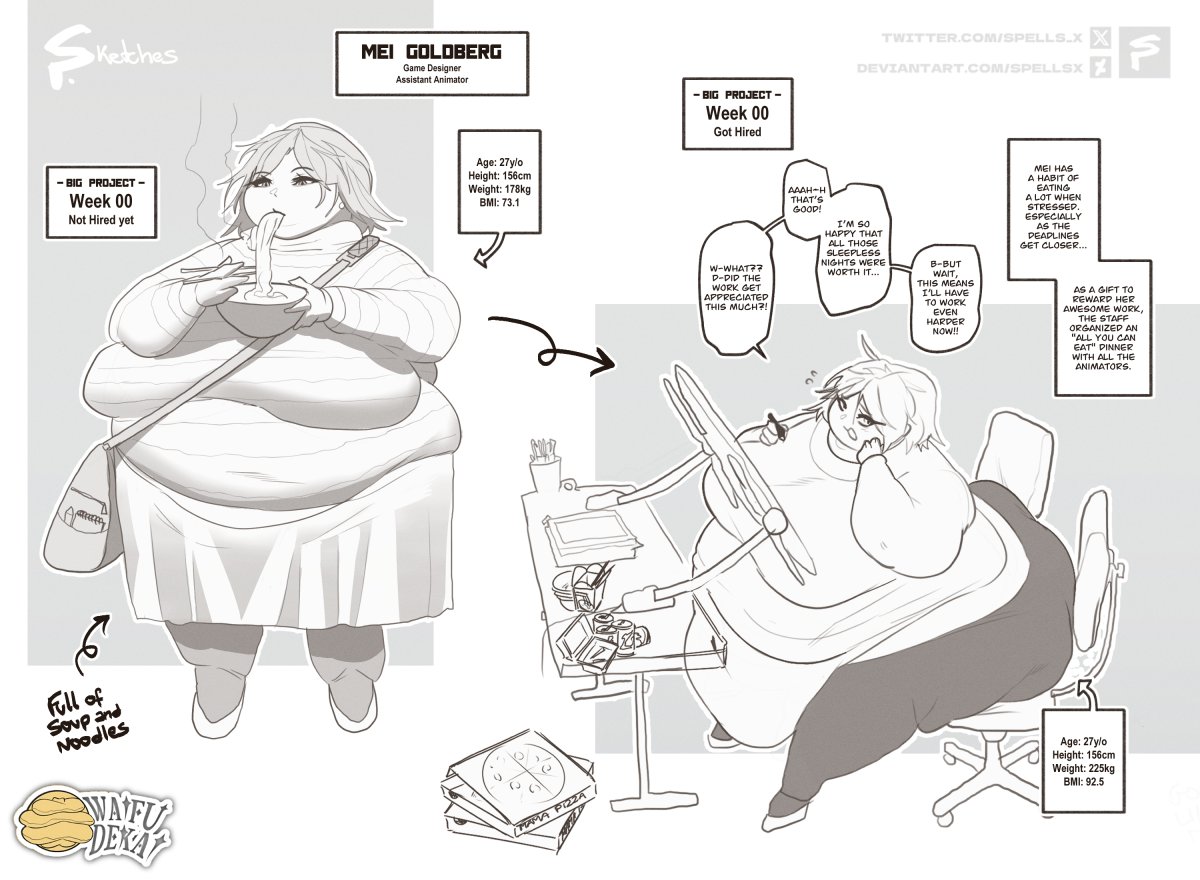 WaifuDekai's tweet photo. "Meet Mei Goldberg, a talented girl entirely dedicated for her job. She’s working so hard for her company. Send her some love 💕 " 
thanks to @spells_x to have took part to the develope of  this new OC 🙏 +  @Gobbocks as special guest https://t.co/RgJxKkfzYA