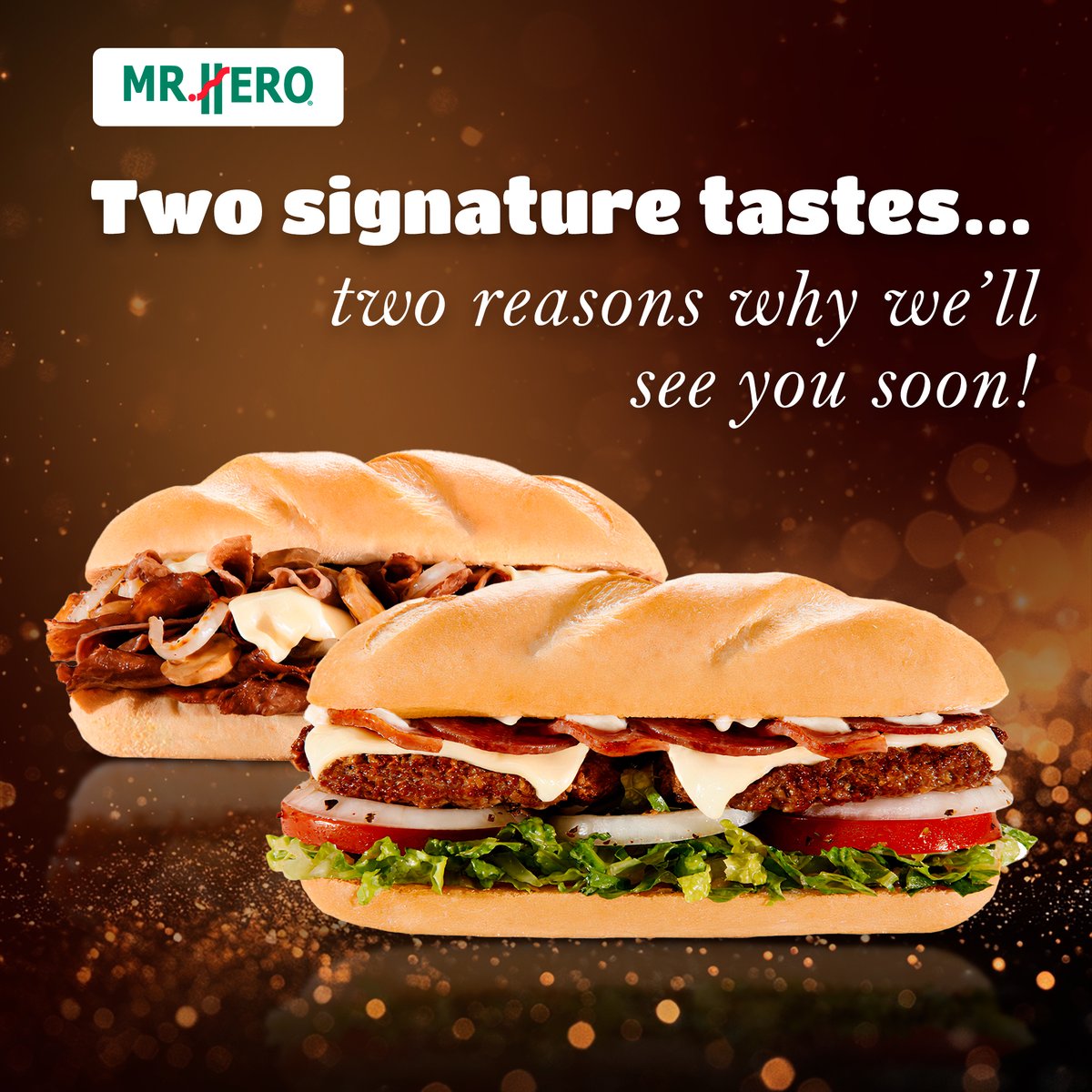 Two signature tastes. 📷
It makes it hard to choose which one to get! 📷
Download the Mr. Hero to get a BOGO offer and get both sandwiches for the price of one! BOGO valid in the offers tab for new downloads.
#mrhero #tasteyoucrave  #Romanburger #HotButteredCheesesteak