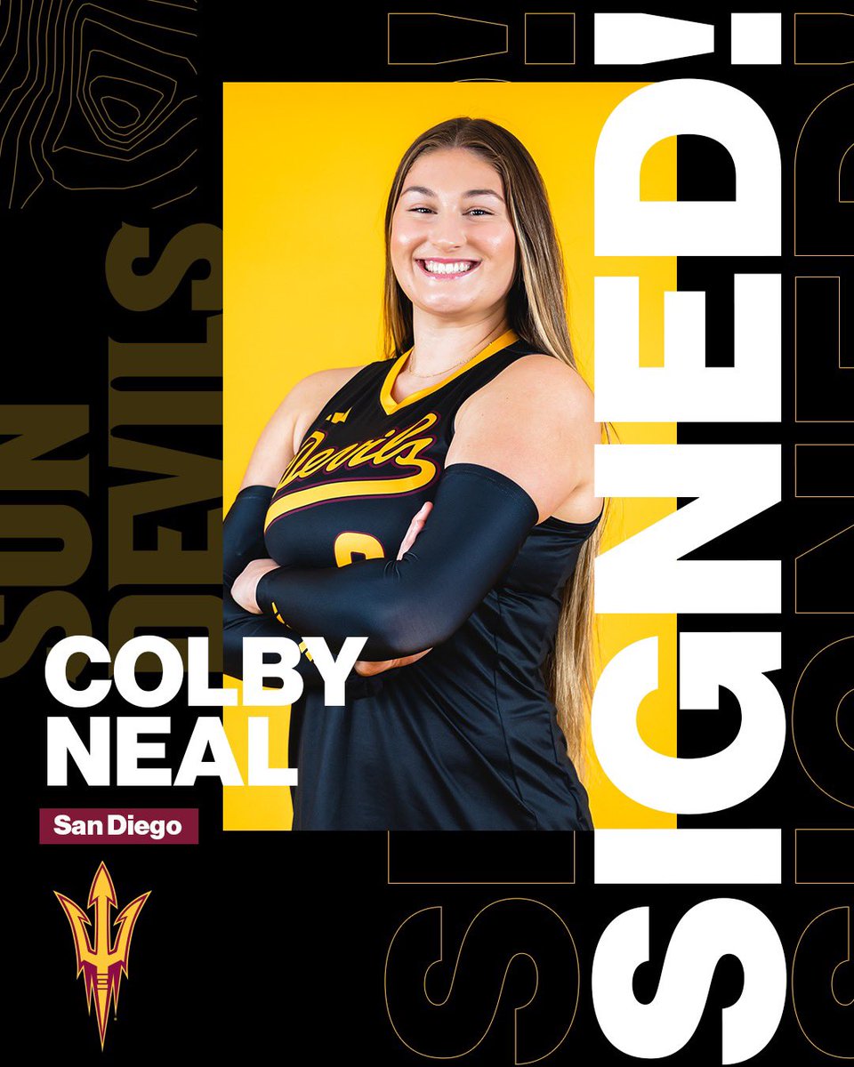 SunDevilVB's tweet image. It's official! Welcome to the Sun Devil family, Colby Neal 😈🔱 

A graduate middle blocker, Colby Neal is spending her final season as a Sun Devil alongside her younger sister Jillian Neal after four years at Oregon! 

#ForksUp