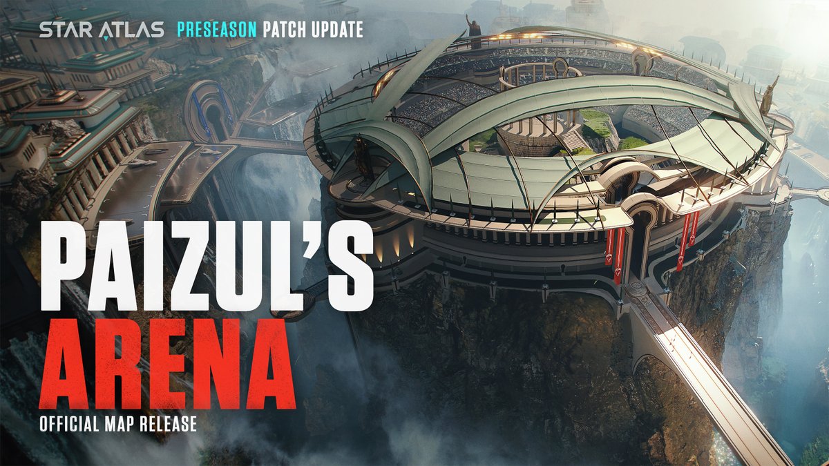 staratlas's tweet photo. The ultimate battleground from the ONI Central Space Station is coming to Star Atlas as an arena map! 👽

Host, play and explore a blockout version of Paizul's Arena in tomorrow's patch!

🔗 Get access to the upcoming patch by joining our Discord: https://t.co/LdjcSys6uC https://t.co/UxGA7XidNg