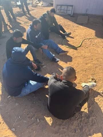 PatriotHQ's tweet photo. Arizona Border: This could have ended badly.

Border Patrol agents were able to track footprints to Pisinemo, Arizona which lead them to the Tohono O’odham Nation.

Agents worked along side with Tohono O’odham Police Department and HSI that resulted in the arrest of 1 American and 6 illegal aliens while seizing their firearms, marijuana, and cash.