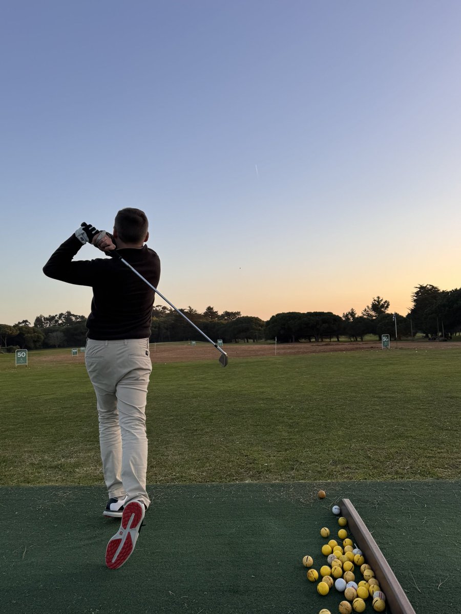 Evening driving range
