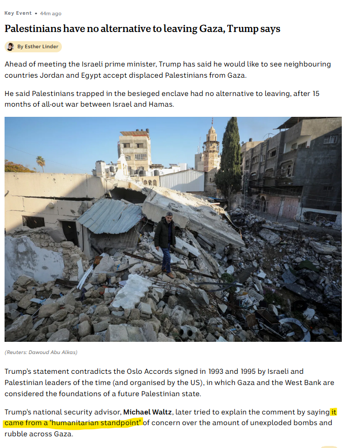 When a "humanitarian standpoint" is raised as a justification for the ethnic cleansing of 1.5 million people from their lands, we have to question whether the profoundly abused and debased concept of humanitarianism is salvageable at all.