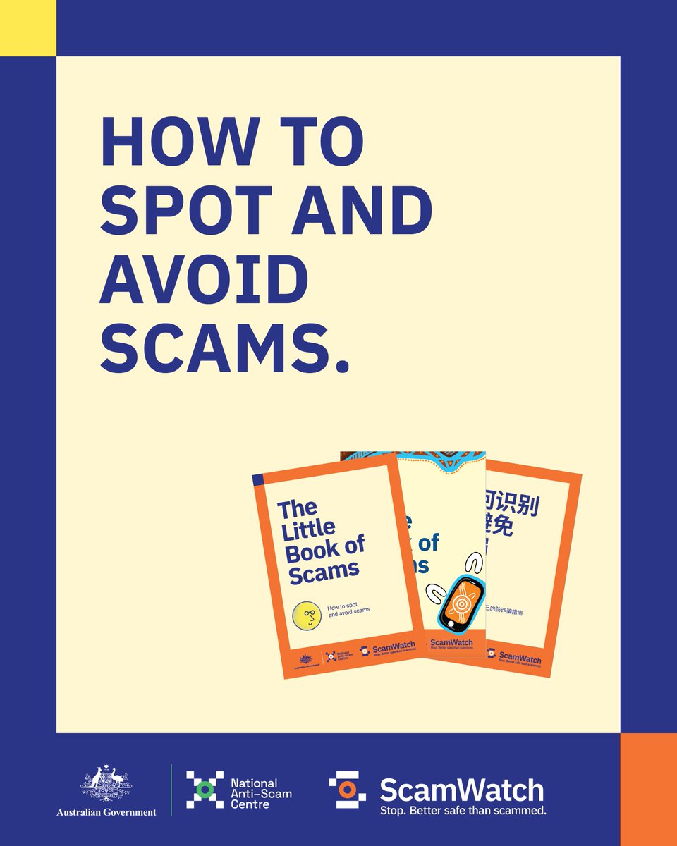 Education and awareness are some of the ways we can all combat scams. Provide your network with the right tool by sharing the Little Book of Scams form Scamwatch.

Download the Little Book of Scams here. scamwatch.gov.au/research-and-r…