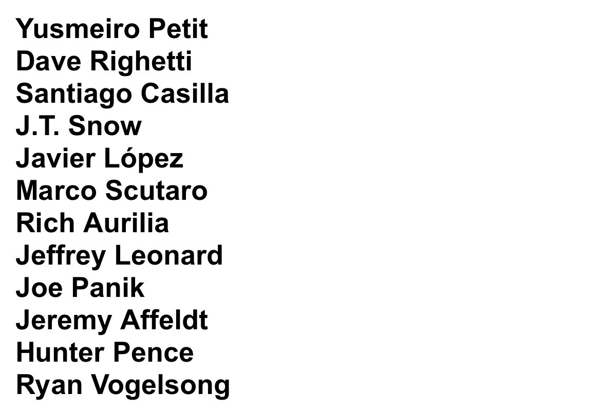 amygmultimedia's tweet image. Love, love, love that @BusterPosey is bringing @SFGiants alumni back into the Spring Training mix this year. Here’s who you might see in Scottsdale: