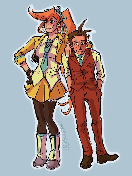 i imagine phoenix keeps this in his wallet or something and apollo hates it bc he doesnt know how to smile in pictures #AceAttorney