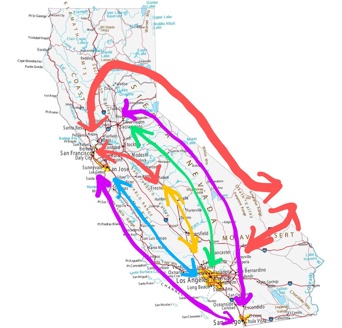 TrashPanda08x's tweet photo. This is so stupid:

1. HSR can run on one big line with multiple different stopping patterns, serving multiple destinations on the way to it's final

2. It can run more frequently than a plane

3. it serves city cores

4. It's literally more efficient than flying https://t.co/cwhkNeIMDR