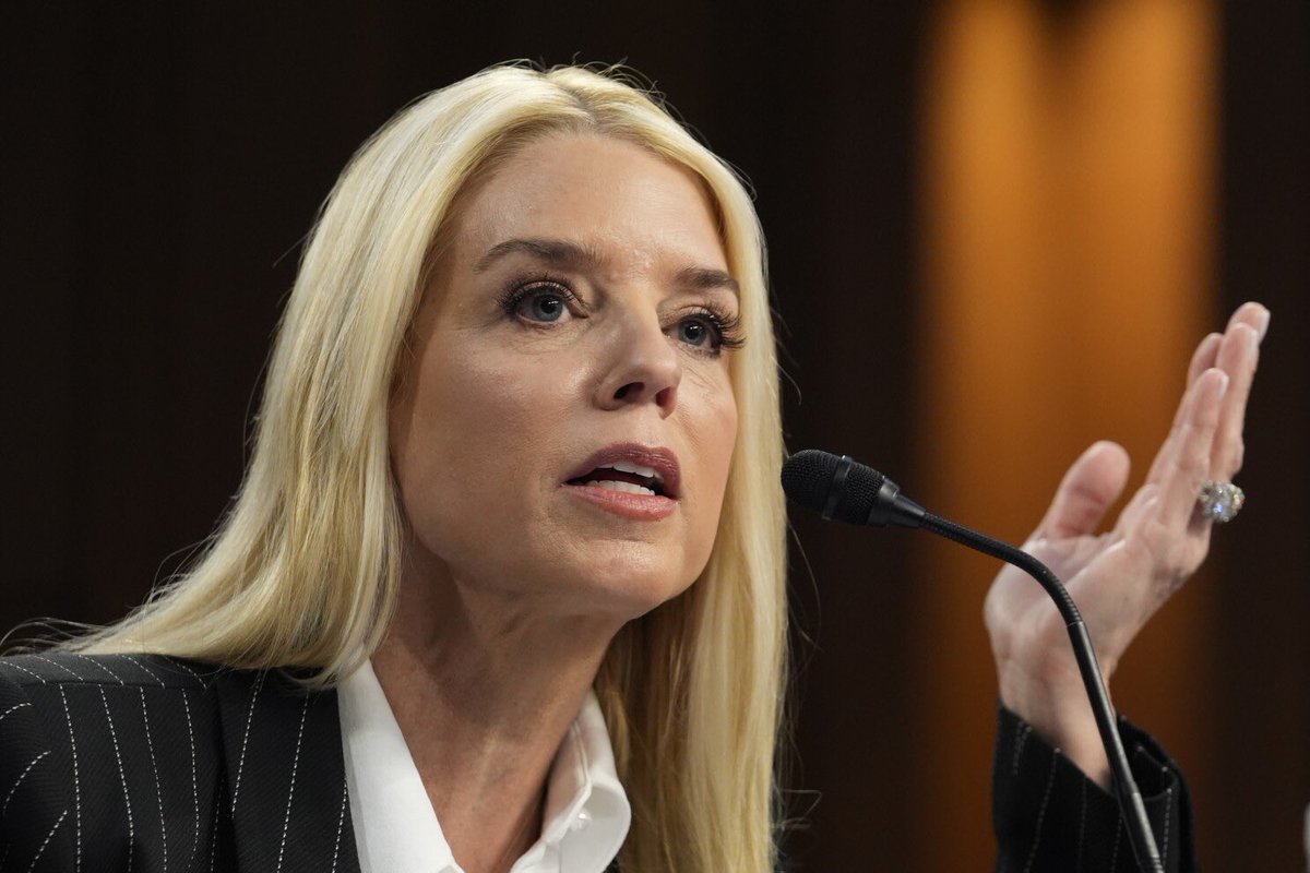 👀🚨BREAKING:

Pam Bondi received enough votes &amp; is officially CONFIRMED as Attorney General.