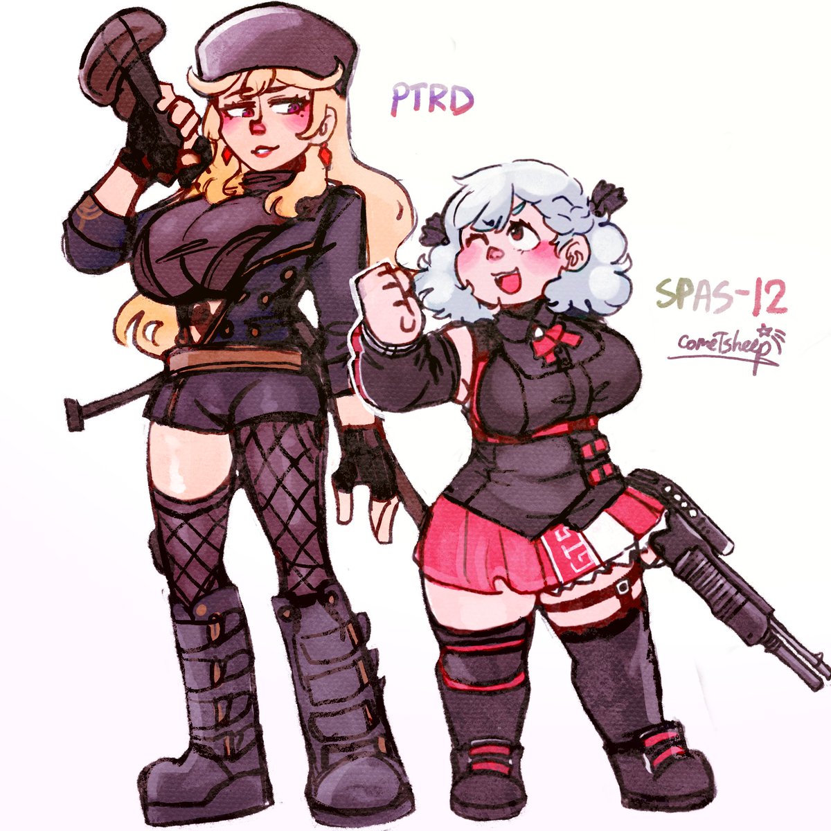 cometsheep's tweet photo. (Very old art) My favorite T-dolls:
PTRD & Sabrina!
#ドルフロ #少女前线 #GirlsFrontline #PTRD #SPAS12 https://t.co/Z16fYK3krh