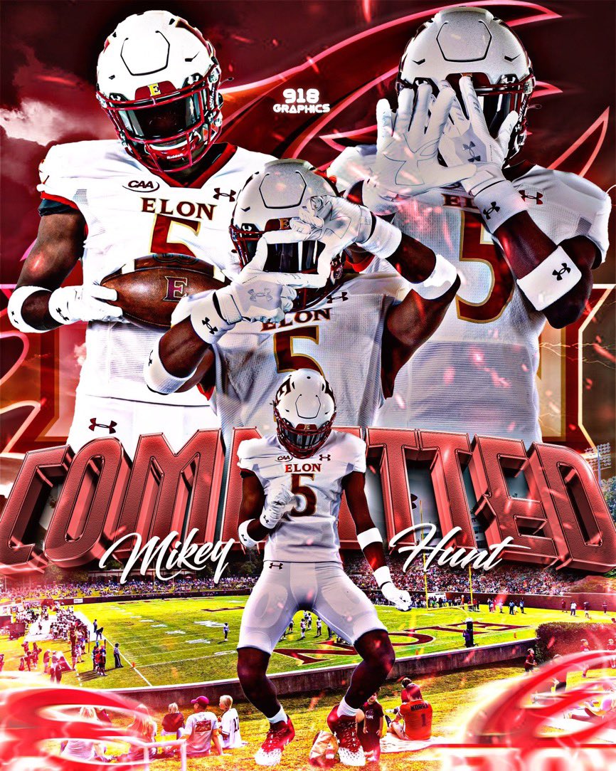 Mikey Hunt C/O 2025 IMG DB (@mikeyhunt727) on Twitter photo 🚨COMMITTED🚨
First, I want to thank God for guiding me on this journey. To my family, coaches, and teammates—thank you for pushing me to be my best on and off the field.
With that being said, #AGTG I’m excited to announce my commitment to <a href="/ElonFootball/">Elon Football</a>! Ready to get to work on 🚨COMMITTED🚨
First, I want to thank God for guiding me on this journey. To my family, coaches, and teammates—thank you for pushing me to be my best on and off the field.
With that being said, #AGTG I’m excited to announce my commitment to <a href="/ElonFootball/">Elon Football</a>! Ready to get to work on