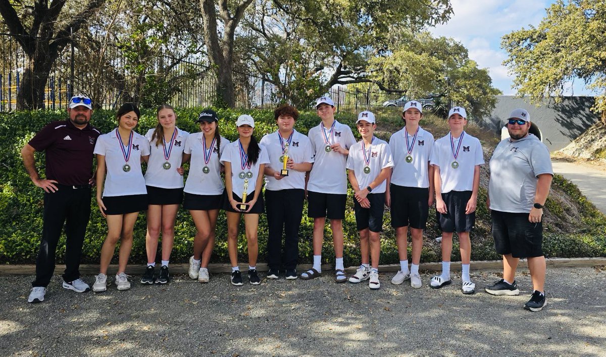 Good day at the course for Marshall golf.  Boys placed 1st overall and Ayden Ortiz took 1st individual. Girls took 2nd overall and Karla Gonzalez placed 2nd individual. Grip it and rip it RAMFAM!!