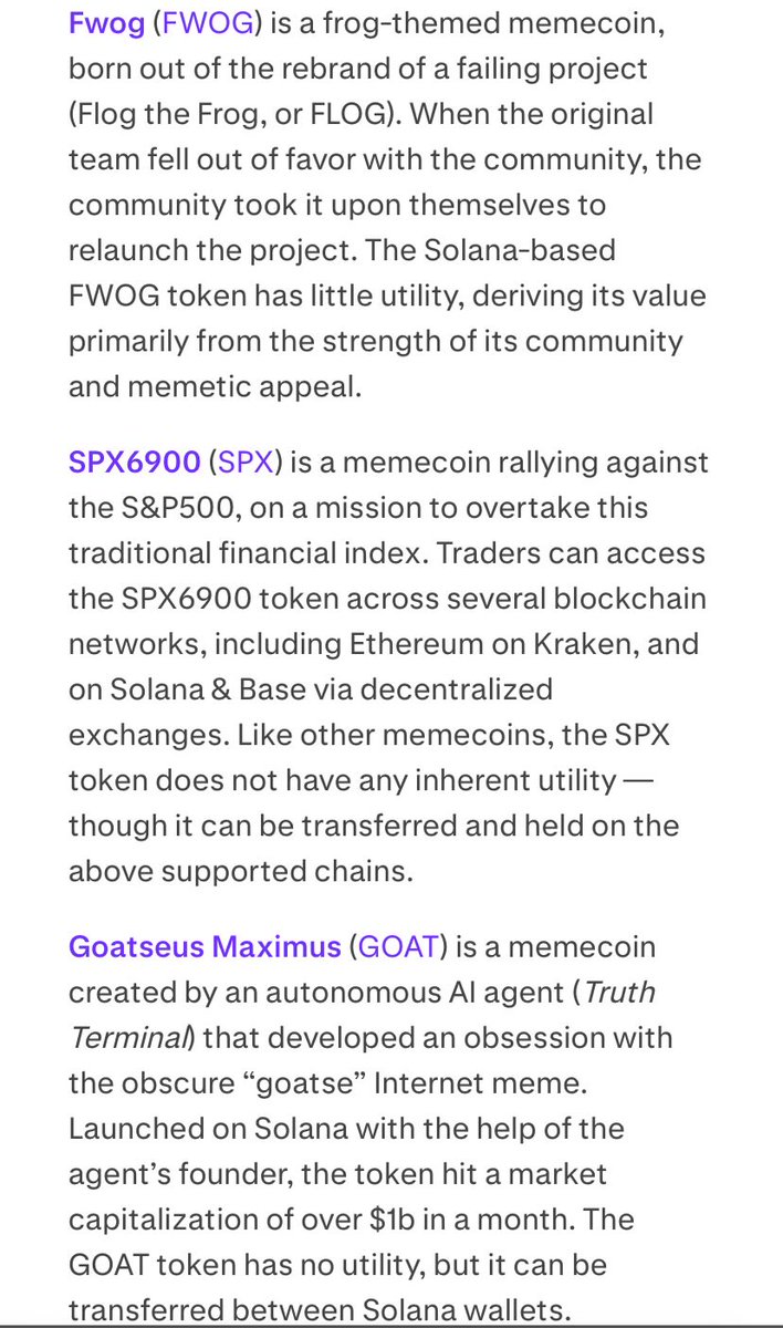 Someone in the spaces was asking about how kraken has referred to other meme coins the past.

This was back when FWOG, SPX and GOAT were listed.

All explicitly stated “memecoin”