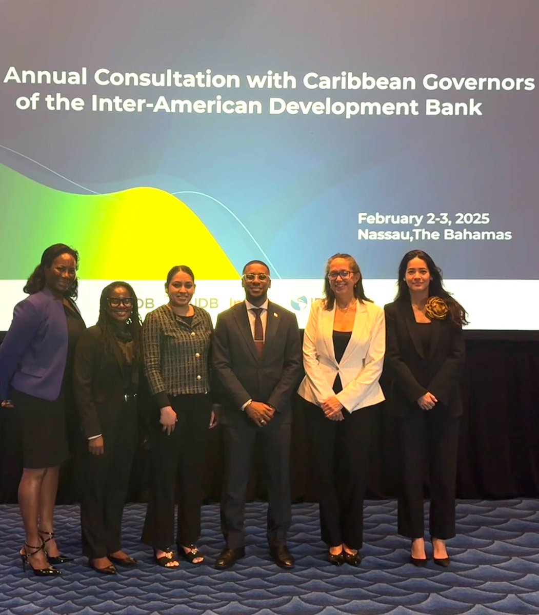 JadeTjon's tweet photo. We just wrapped up the Consultation with Caribbean Governors of the @the_IDB in Nassau, Bahamas. Focus on reforms to implement IDB+ strategy. This engagement reaffirmed the IDB’s commitment to empowering #Caribbean nations. https://t.co/Sj7mdlp0fQ