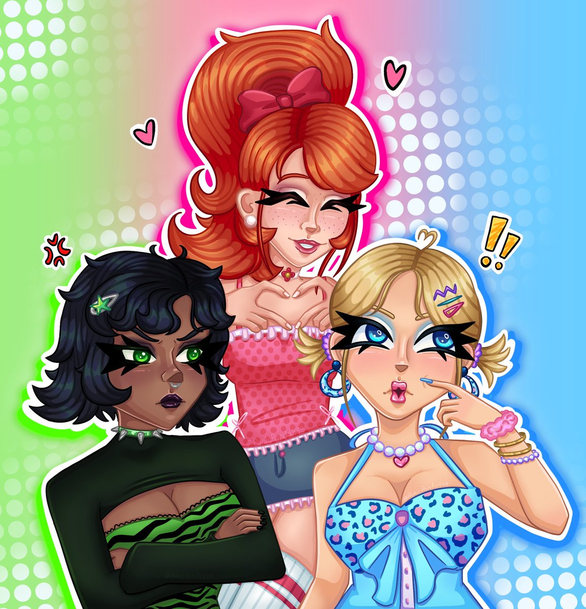 PanicPanda888's tweet image. The Powerpuff Girls in My Style! 🩷🩵💚

#powerpuffgirls #inmystyle #digitalart #digitalartist #procreateart #cartoons #artist #art #fanart