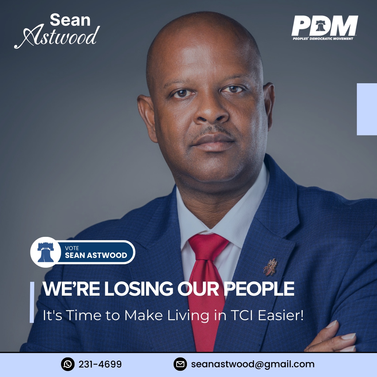 High costs, limited opportunities, and economic struggles are pushing our people away. We must act now to make Turks and Caicos a place where everyone can live, work, and thrive.

Together, we can make a difference!

💻 Visit: seanastwood.com
📱 Join Me In The Movement...
