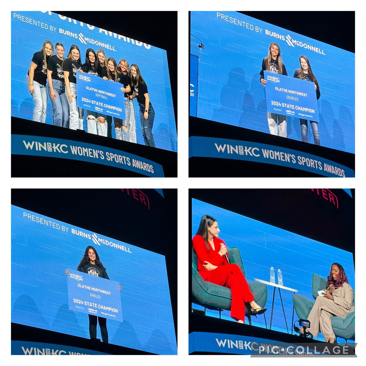 MCJohnson1970's tweet photo. Had a great time celebrating women and girls in sports at the annual #winforkc Awards Luncheon! Congrats to our @olatheschools girls on their numerous state championships! Also a great message from @CaitlinClark22 💪🏀 https://t.co/Sbvz803i52