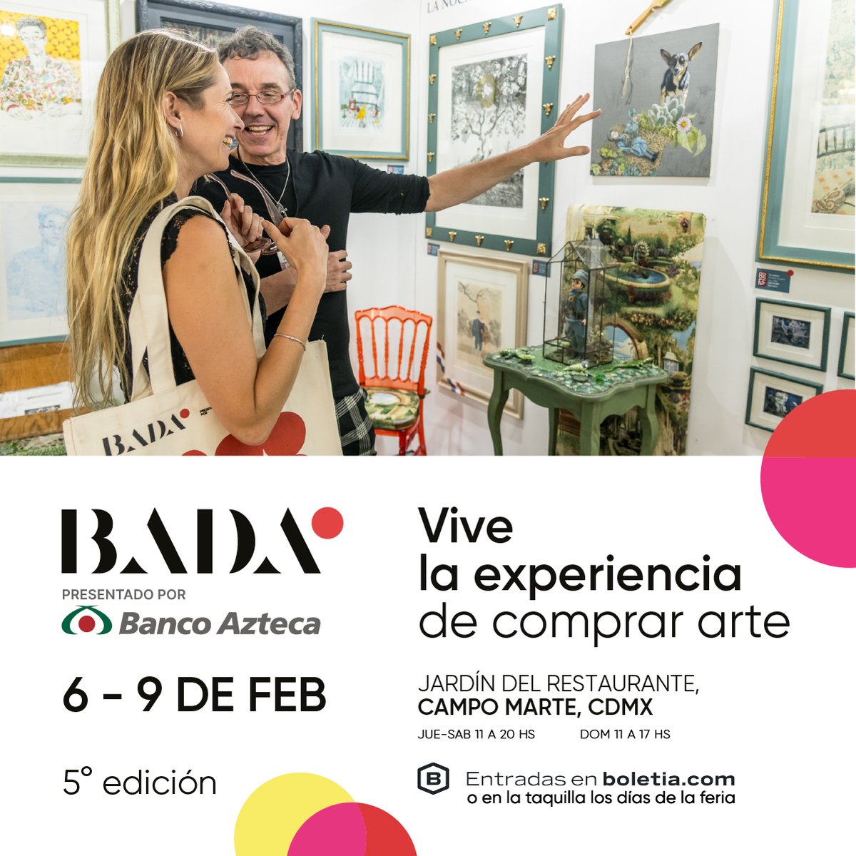 TimeOutMexico's tweet photo. Vive la Semana del Arte con la #TriviaTOM, ¡tenemos pases para BADA! 🎟️

Participa: 
1. Da ❤️ y 🔄
2. Entra a la nota:
https://t.co/tFF4mIwBGX
3. Responde: ¿Qué edición de BADA se llevará a cabo  y en dónde? 
4. Envía tus SS y respuestas a timeoutrevista@gmail.com https://t.co/8dnRzaC1iC