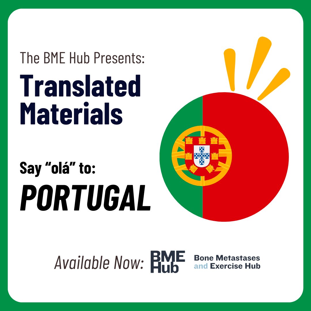 Cancer Exercise & Physiotherapy Lab (@cepl_ubc) on Twitter photo Translated materials are now available in Portuguese on the BME Hub! Explore the resources at cancerexercise.med.ubc.ca/bmehub/. 🇵🇹🌎
#BMEhub #bonemetastasis
<a href="/KLCampbellPhD/">Kristin Campbell, PhD</a> Translated materials are now available in Portuguese on the BME Hub! Explore the resources at cancerexercise.med.ubc.ca/bmehub/. 🇵🇹🌎
#BMEhub #bonemetastasis
<a href="/KLCampbellPhD/">Kristin Campbell, PhD</a>