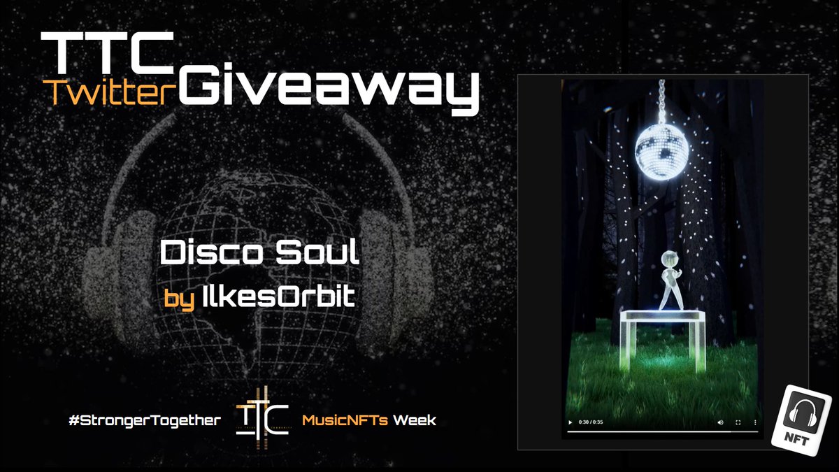 🚨It's GIVEAWAY time at TTC!👀🎉🏆🚨

To win "Disco Soul" by @IlkesOrbit just:

1️⃣ Like this post
2️⃣ Re-tweet this post
3️⃣ Tag some friends in the comments
4️⃣ EXTRA ENTRY if you complete this sentence: "Music nfts in #tezos are ___ ."

...and if you want, you can give <a href="/TheTezos/">TheTezosCommunity</a> &amp;