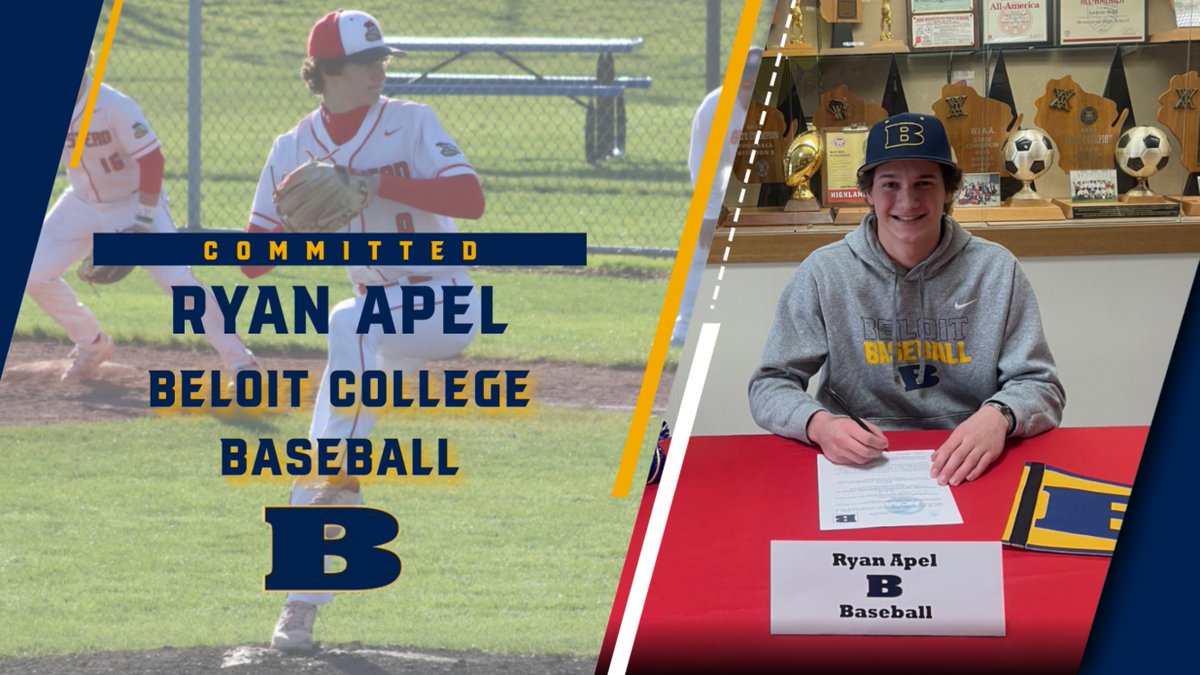 Congratulations to Ryan Apel on his commitment to continue his academic and baseball career at Beloit College! <a href="/BeloitBucs/">Beloit Athletics</a> <a href="/Beloit_College/">Beloit College</a>  <a href="/beloit_baseball/">Beloit College Baseball</a>